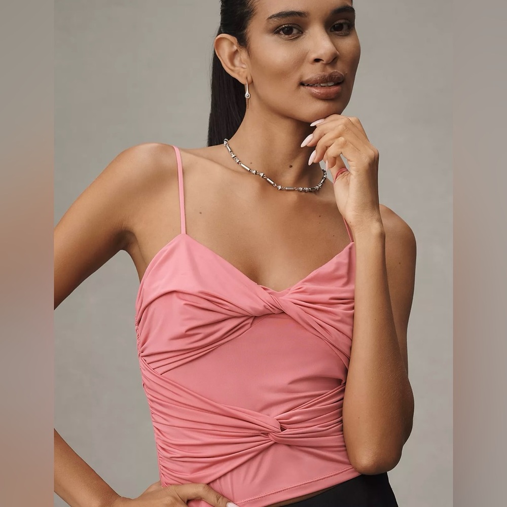Sunday in Brooklyn Twist-Front Tank-Pink
Size Large NWT